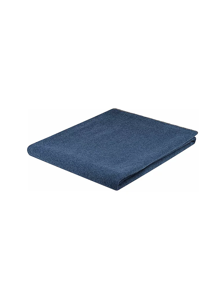 STEINER 1888 Manta de lana - Plaid Alina 145x190cm Crocus azul oscuro